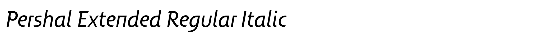 Pershal Extended Regular Italic image